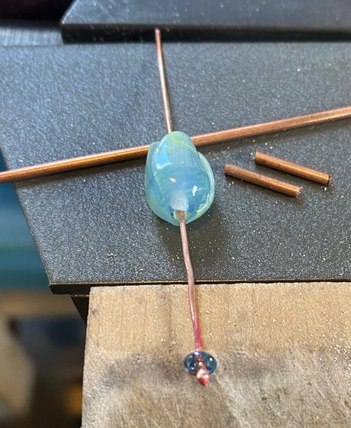 Susan LeGuyader's Stabilizing a Large Hole Bead - , General Education, , I added a small O ring bead